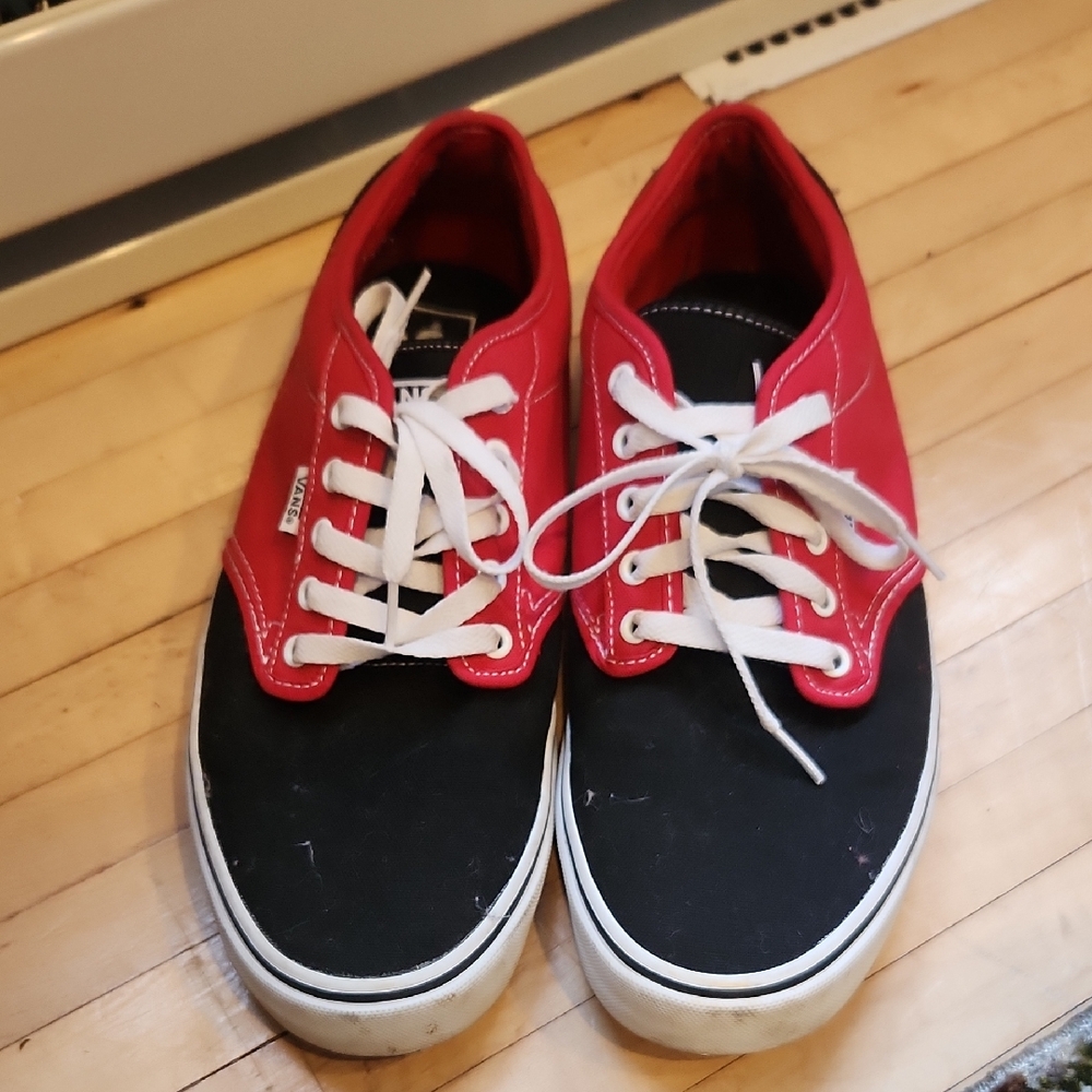 Vans Red and Black Sneakers